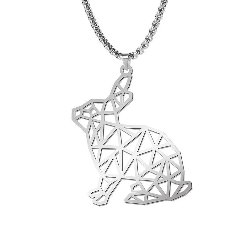Minimalist Polar Bear Necklace with Hollow Pendant