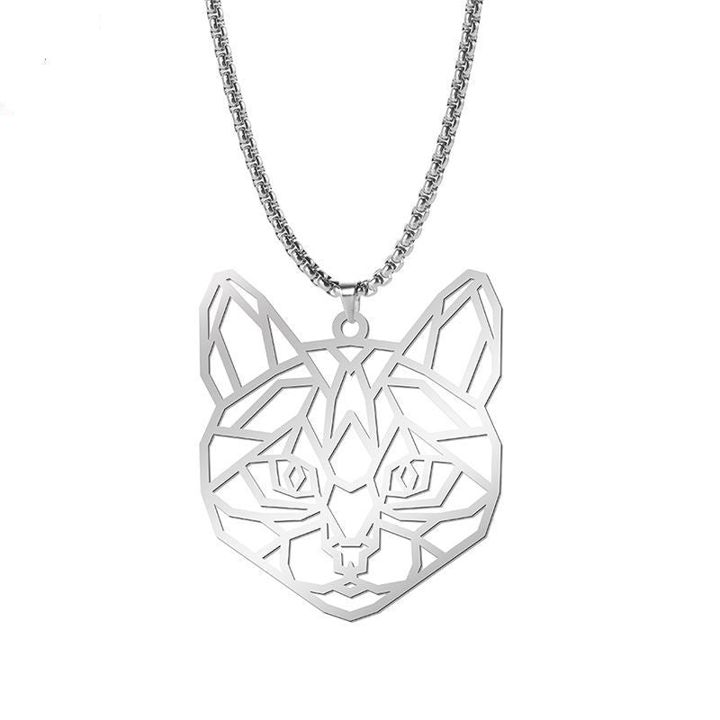 Minimalist Polar Bear Necklace with Hollow Pendant