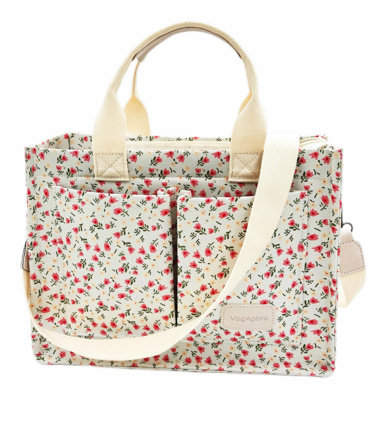 VogAphro Large Tote Bag for Women with 9 Pockets Work Laptop Tote Handbags with Zipper Crossbody Purses for Travel Office Everyday