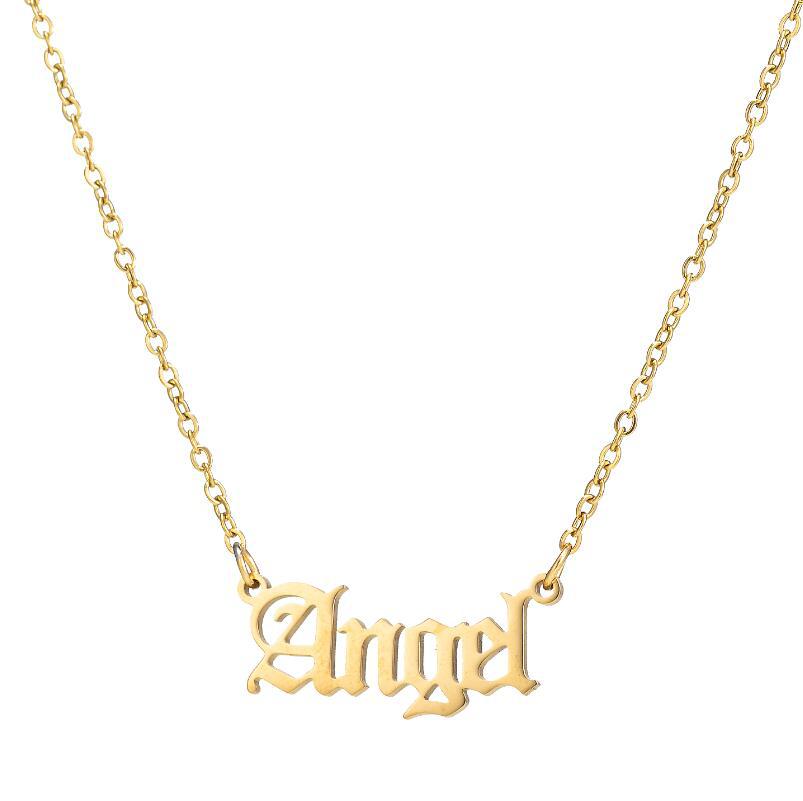 Stainless Steel Minimalist Angel Pendant Necklace