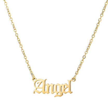 Stainless Steel Minimalist Angel Pendant Necklace