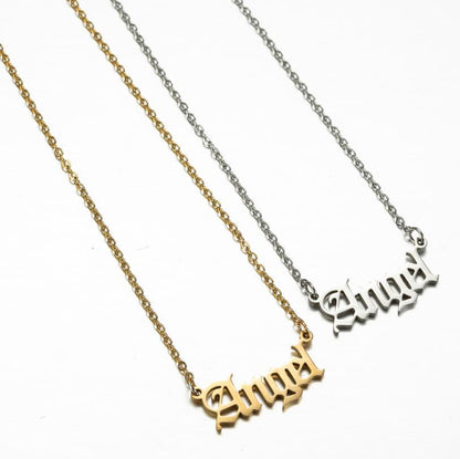 Stainless Steel Minimalist Angel Pendant Necklace