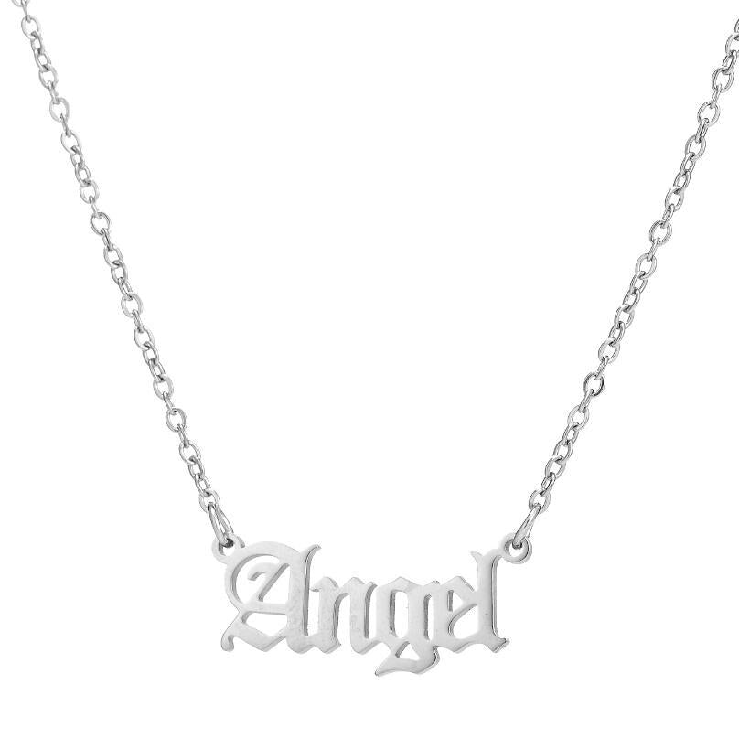 Stainless Steel Minimalist Angel Pendant Necklace
