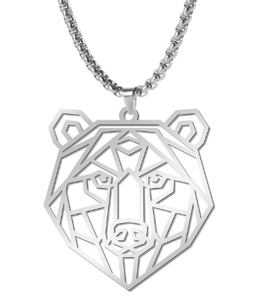Minimalist Polar Bear Necklace with Hollow Pendant