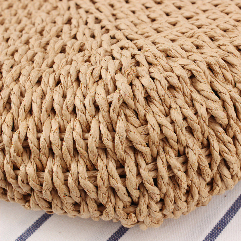 Large Handwoven Casual Straw Bag for Summer Beach