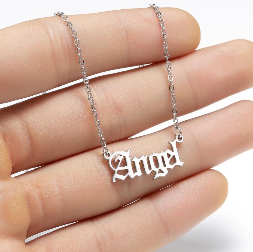 Stainless Steel Minimalist Angel Pendant Necklace