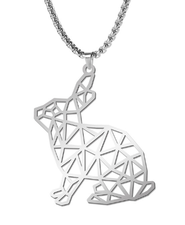Minimalist Polar Bear Necklace with Hollow Pendant