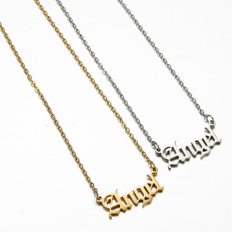Stainless Steel Minimalist Angel Pendant Necklace